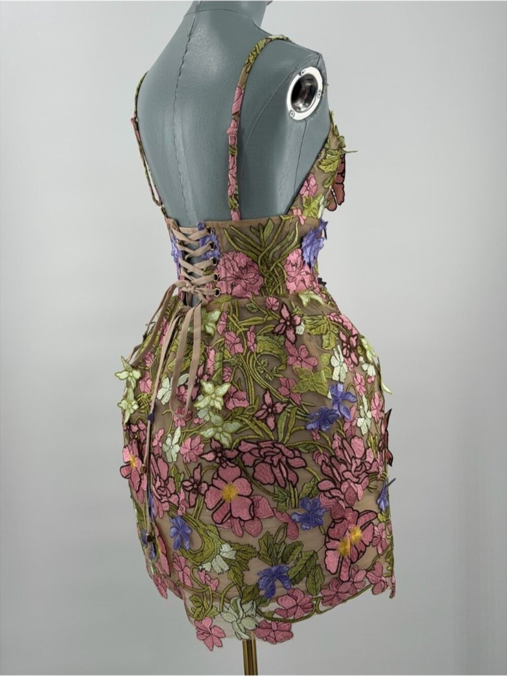 🆕 BRONX & BANCO 🧿 NWOT Iris Floral Aria Mini Dress, Pink Multi - Sz S US 4 - Picture 5 of 13
